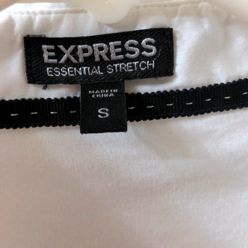 Express Essential Stretch Small White Women's Blo… - image 2